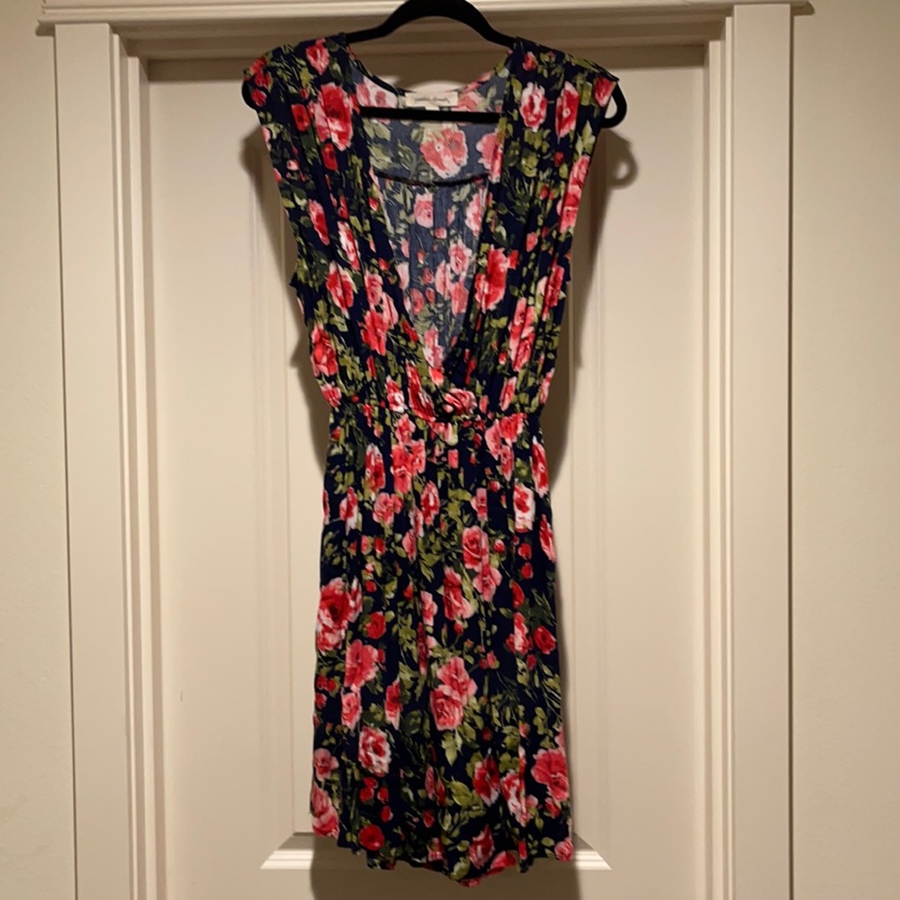 Navy floral dress